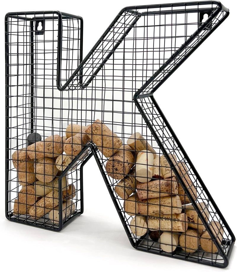 Oeno Wine Cork Holder Metal Display Collector Full Alphabet Display Letters & More (K) - Image 3
